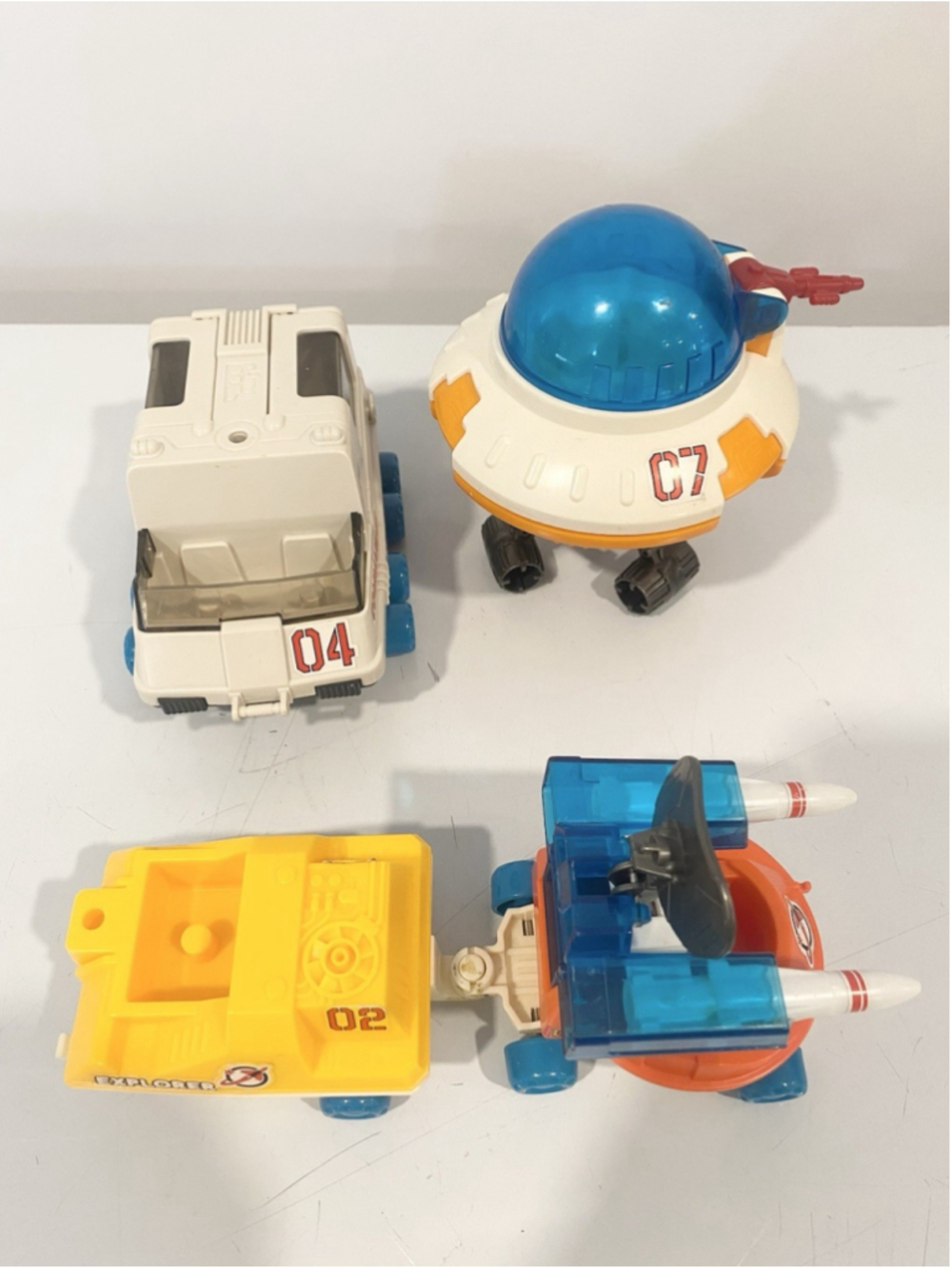 Vintage 1984 Playmates Playworld Space Station Vehicles Lot of 4 Hong Kong